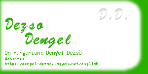 dezso dengel business card